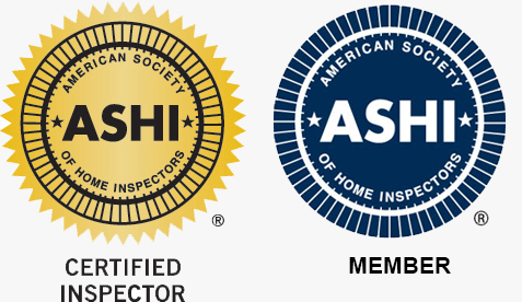 Certification logos for home inspectors: ASHI Certified Home Inspector (ACI) Logo and ASHI Member